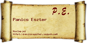 Panics Eszter névjegykártya